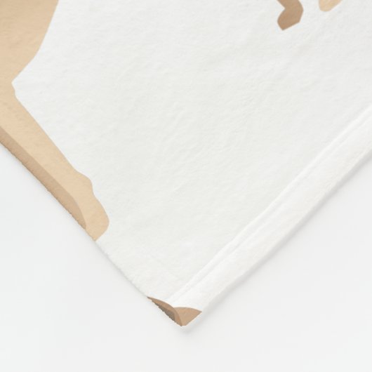 Fawn Great Dane Hondenras Illustration Silhouette Fleece Deken (Hoek)