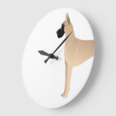 Fawn Great Dane Hondenras Illustration Silhouette Grote Klok (Hoek)