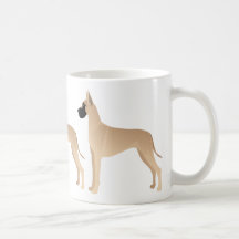 Fawn Great Dane Hondenras Illustration Silhouette
