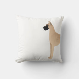 Fawn Great Dane Hondenras Illustration Silhouette Kussen