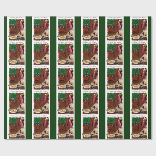 Fawn Great Dane Kerstmis Cadeaupapier (Vlak)