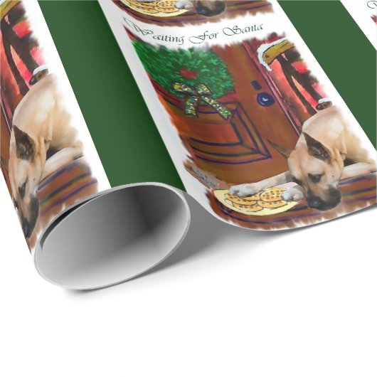 Fawn Great Dane Kerstmis Cadeaupapier (Rol Hoek)
