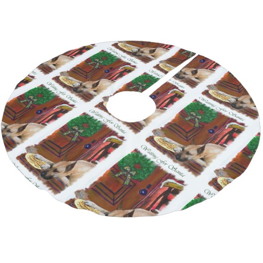 Fawn Great Dane Kerstmis Kerstboom Rok (Gekanteld)