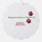 Fawn Great Dane Kerstmis Ornament Kaart (Achterkant)