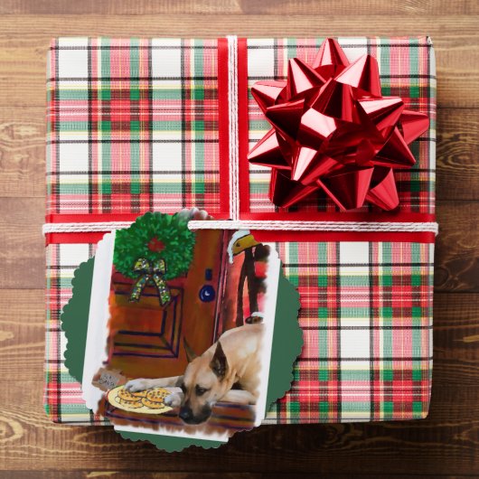 Fawn Great Dane Kerstmis Ornament Kaart (Insitu (Geschenk))