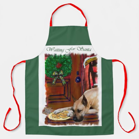 Fawn Great Dane Kerstmis Schort (Voorkant)