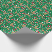 Fawn Greyhound kersthond Cadeaupapier (Hoek)