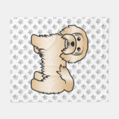 Fawn Havanese Cute Cartoon Dog Illustratie Fleece Deken (Voorkant (Horizontaal))