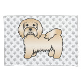 Fawn Havanese Cute Cartoon Dog Illustratie Kussensloop (Voorkant-Links)