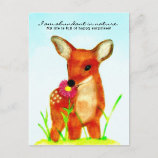 Fawn - Ik ben overvloedig in de natuur. Briefkaart