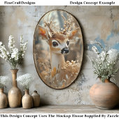 Fawn in bossen, bloemen, bessen CF7 Decoupage Tissuepapier
