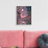 Fawn in Forest Canvas Afdruk (Insitu (Woonkamer))