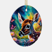 Fawn in weidevijver keramisch ornament (Rechts)