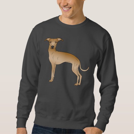Fawn Italiaans Greyhound Cute Cartoon Dog Design Trui (Voorkant)