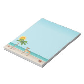 Fawn Italiaanse Greyhound bij tropische zomervakan Notitieblok (Linkerzijde)