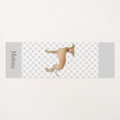 Fawn Italiaanse Greyhound Cute Dog met aangepaste  Yogamat (Voorkant (horizontaal))