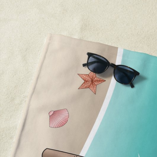 Fawn italiaanse windhond bij het strand van de tro strandlaken (In situ)