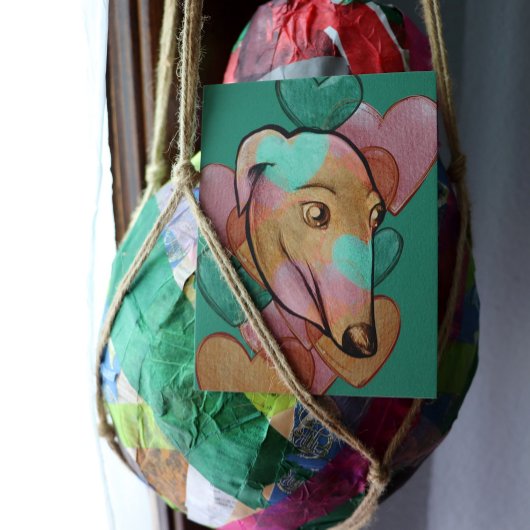 Fawn Kleur Greyhound Adoptie Art Greyhounds Briefkaart