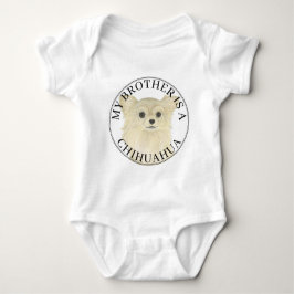 Fawn Long Haired Chihuahua Dog Big Brother Romper