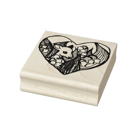 Fawn Love Lily of the Valley Spring Rubberstempel (Stempel)