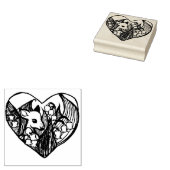 Fawn Love Lily of the Valley Spring Rubberstempel (Gestempeld)