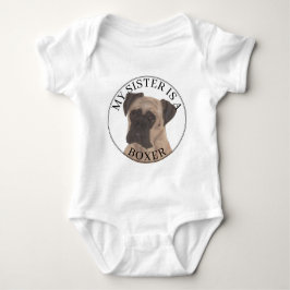 Fawn Masked Boxer Dog Big Sister Romper