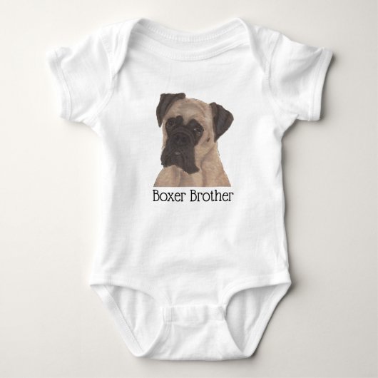 Fawn Masked Boxer Dog Romper (Voorkant)