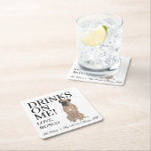 Fawn Masked Boxer Wedding Kartonnen Onderzetters (Insitu)