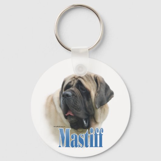Fawn Mastiff Name Sleutelhanger (Achterkant)