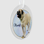 Fawn Mastiff Portrait Sleutelhanger Ornament (voorkant)