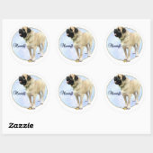 Fawn Mastiff Portrait Sticker (Vel)