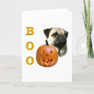 Fawn Met een laag bedekt Pug Boe-geroep Kaart