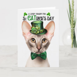 Fawn Oosters Korthaar Kat St CATrick's Day Feestdagen Kaart