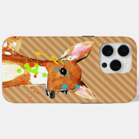 Fawn Paint Splats Abstract Deer iPhone 7 Case-Mate iPhone Case (Achterkant (horizontaal))
