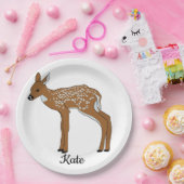 Fawn Papieren Bordje (Feest)