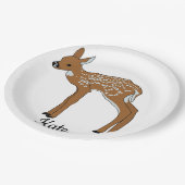 Fawn Papieren Bordje (Gekanteld)