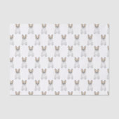 Fawn Pied French Bulldog Frenchie Cute Dog Pattern Tissuepapier (Voorkant)