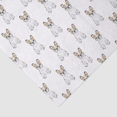 Fawn Pied French Bulldog Frenchie Cute Dog Pattern Tissuepapier (Detail)