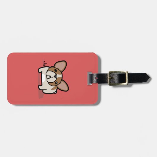 Fawn Pied Frenchie Bagagelabel (Voorkant horizontaal)