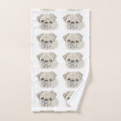 Fawn Pug  Bad Handdoek (Handdoek)