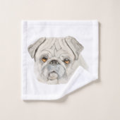 Fawn Pug  Bad Handdoek (Wasdoekje)