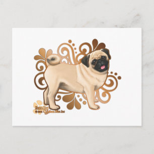 Fawn Pug Briefkaart