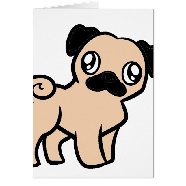 fawn pug cartoon (Voorkant)
