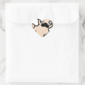 fawn pug cartoon.png hart sticker (Tas)