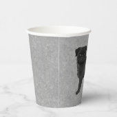 Fawn Pug Dog Canine Schattigee Cartoon Illustratie Papieren Bekers (Rechts)