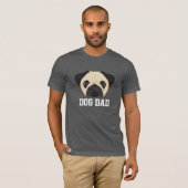 Fawn Pug Dog Dad T-shirt (Voorkant volledig)