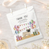 Fawn Pug Hond Kleurrijke Pastel Verjaardag Dank u Bedankzakje (Geknipt)