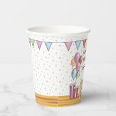 Fawn Pug Hond Kleurrijke Pastels Gelukkige Verjaar Papieren Bekers (Rechts)