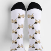 Fawn Pug Hondenras Mops Design Cartoon Dog Pattern Sokken (Top)