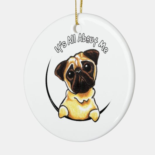 Fawn Pug IAAM Keramisch Ornament (Links)